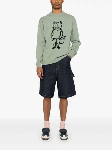 Pulover Maison Kitsune verde