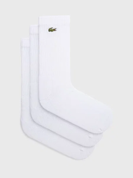 Чорапи Lacoste мъжки бяло