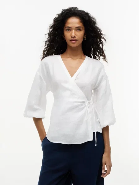 TOMMY HILFIGER Bluză alb