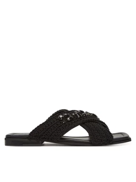 Natikači Inuikii Woven Crossed Stones črna