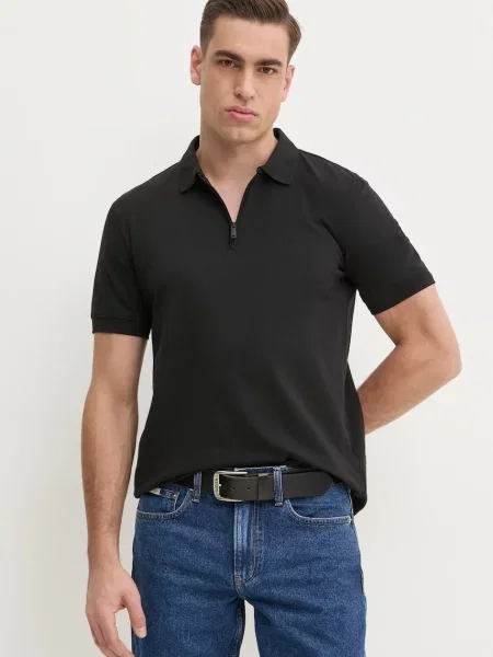 Calvin Klein tricou polo negru