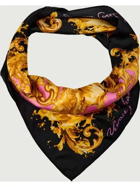 Fular Versace Jeans Couture de mătase negru