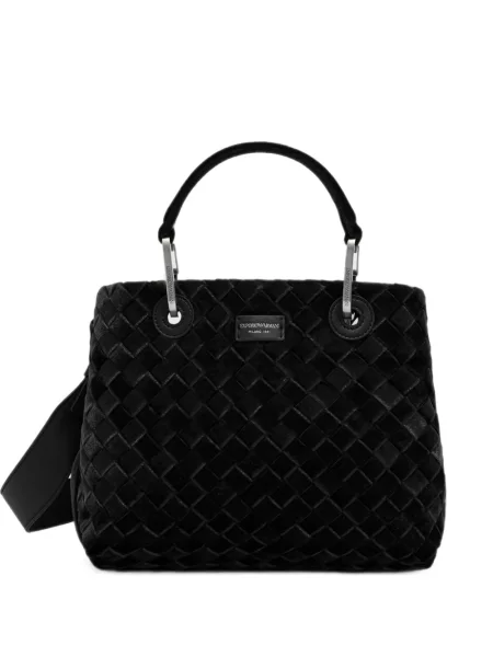 Geantă shopper Emporio Armani negru