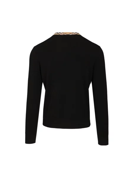 Sweter Burberry wełniany czarny