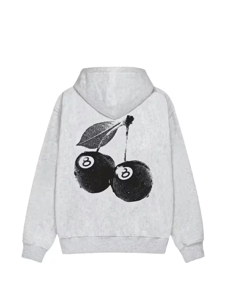 Hanorac cu glugă Stüssy cu cordon gri