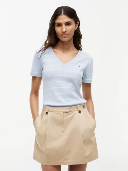TOMMY HILFIGER Tričko CODY nebielená / modrosivá modrá