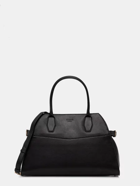 Guess geantă de piele LIZA negru