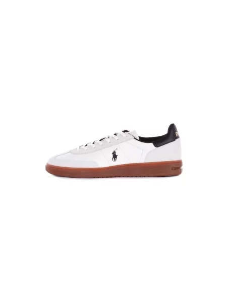 Polo Ralph Lauren Niske tenisice siva / crna bijela
