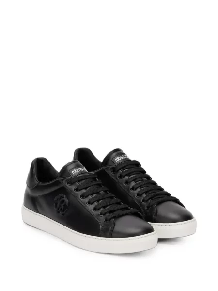 Sneakerși Roberto Cavalli din piele negru