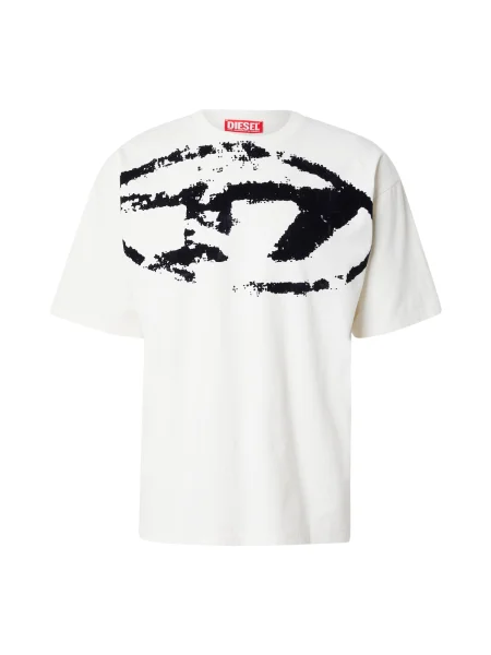 DIESEL Tričko čierna biela