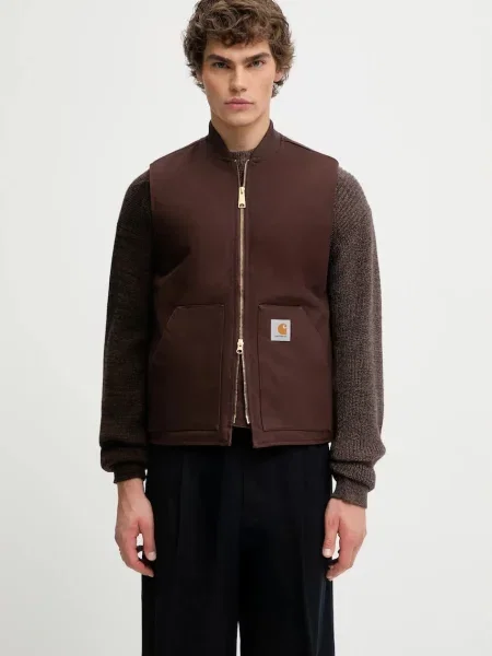Carhartt WIP vestă din Classic Vest de tranziție maro