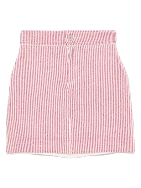 Fusta mini Barrie cu dungi roșu