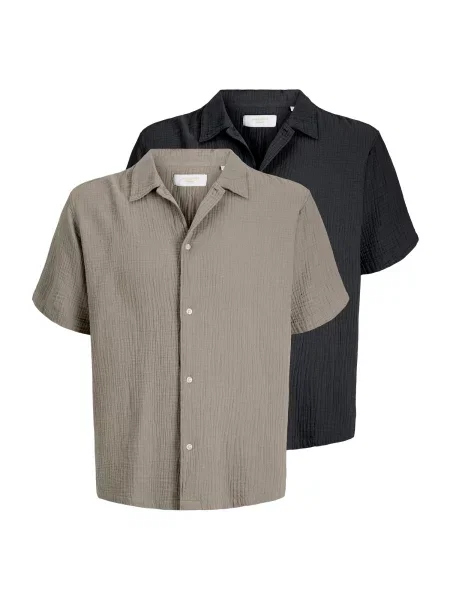 JACK & JONES Košeľa JORNantucket svetlozelená čierna