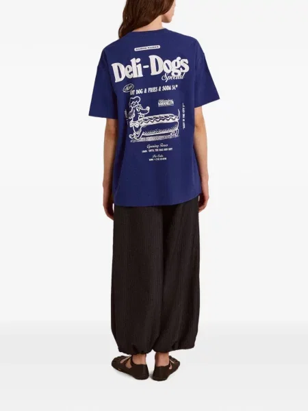 Tricou Damson Madder cu imagine albastru