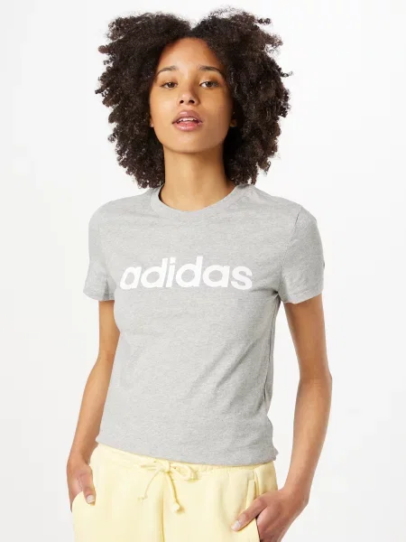Adidas Majica Essentials Logo Slim Fit siva