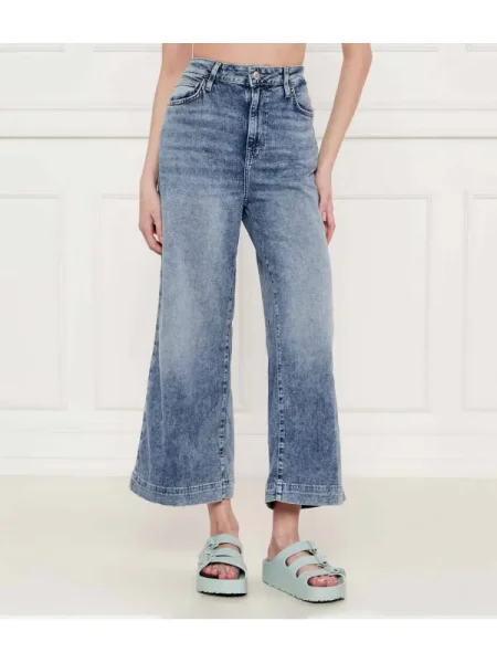 GUESS Farmer BELLFLOWER | Relaxed fit len hozzáadásával kék