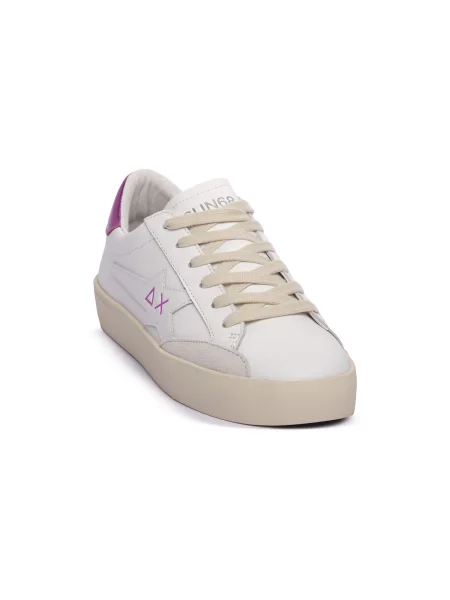 Pantofi Sun68 din piele alb