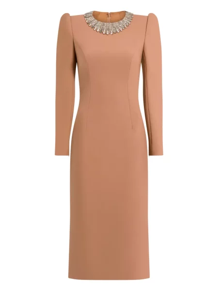 Gulerat rochie midi Jenny Packham până la genunchi de costum