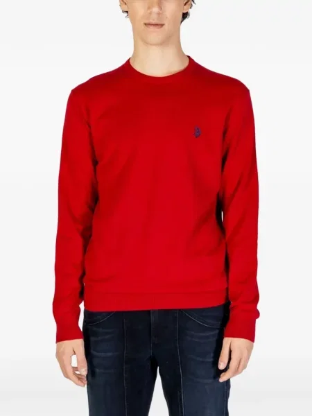 Pulover U.s. Polo Assn. cu broderie roșu