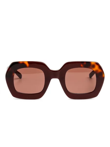 Ochelari de soare Kaleos cu imprimeu geometric maro