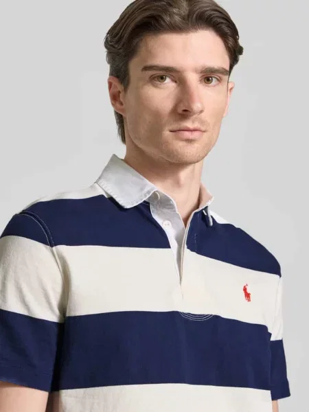 Koszulka polo z czystej bawełny w kroju regular fit model Polo Ralph Lauren granatowe