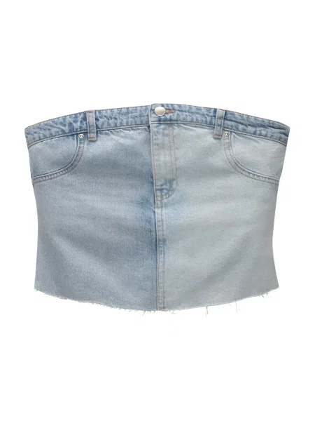 Pull&Bear Top svetlo modra