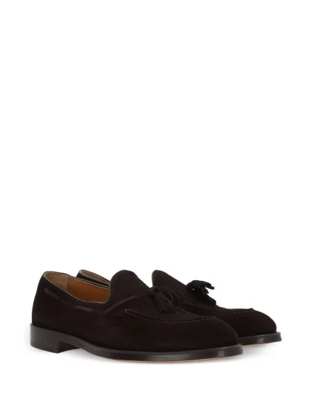 Pantofi loafer Doucal's din piele de căprioară maro