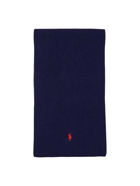 Szal Ralph Lauren wełniana niebieska