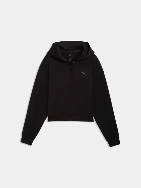 Спортивна кофта PUMA W Cloudspun Fz Hoodie комбінований верх чорний