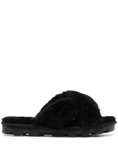 Papuci Ugg cu bretele negru