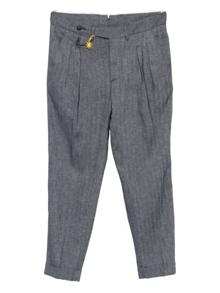 Plisované kalhoty Manuel Ritz modré