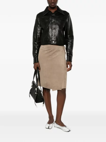 Geanta de piele Amiri negru