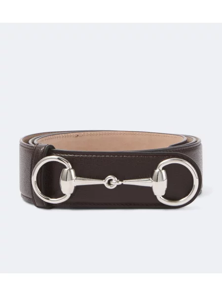 Cu centură curea Gucci din piele maro