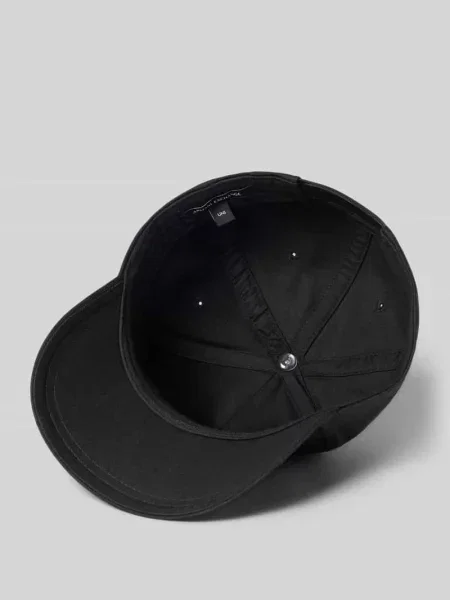 Czapka z daszkiem z wyhaftowanym logo Armani Exchange czarna
