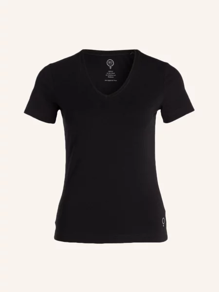 Boviva T-Shirt Z Obszyciem Ozdobnymi Kamykami schwarz biała