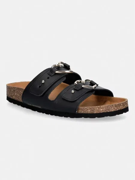 Love Moschino De piele șlapi negru