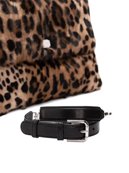 Geantă Dolce & Gabbana cu imagine cu model leopard maro