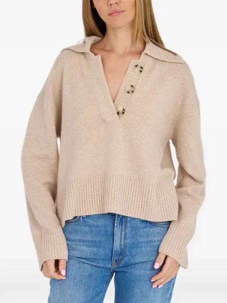 Gulerat pulover Archer Cashmere din cașmir