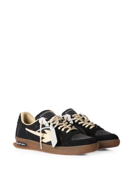Sneakerși Off-white din piele de căprioară alb