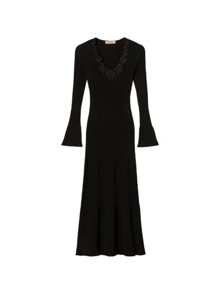 Lung rochie Twinset tricotate negru