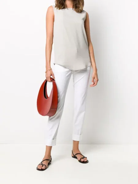 Decupat pantaloni Fabiana Filippi alb