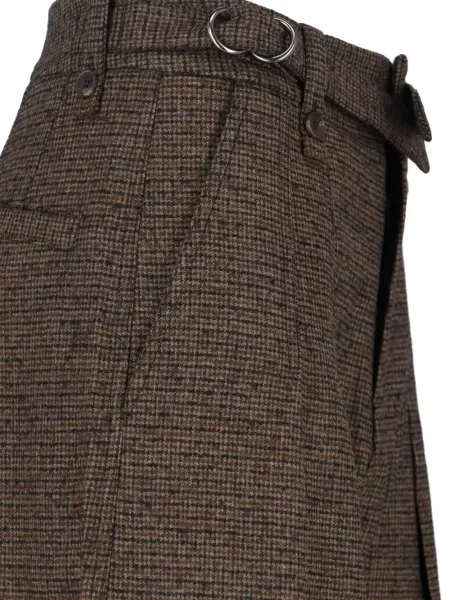 Pantaloni Eudon Choi plisate maro