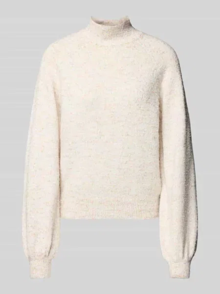 Sweter z dzianiny ze stójką model ‘Casinna’ Moves biały