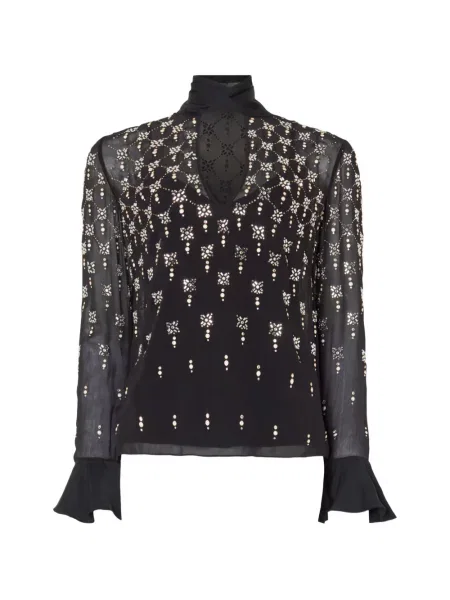 Bluză Temperley London cu funde negru