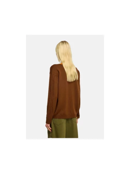 Sweter Semicouture wełniany brązowy
