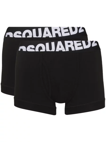 Pantaloni scurți Dsquared2 cu autograf negru