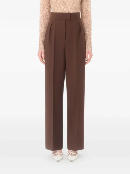 Pantaloni Valentino Garavani de mohair maro
