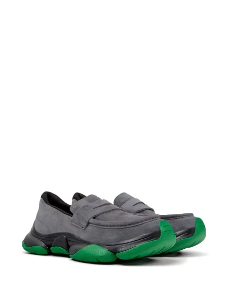 Pantofi loafer Camper din piele de căprioară gri