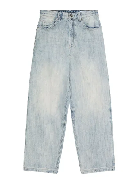 Bershka Kavbojke / moder denim / rjava bež