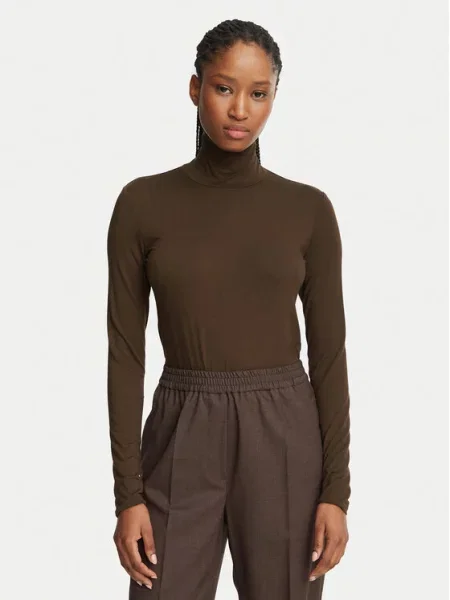Weekend Max Mara Dolčevita Multif Tamno Regular Fit smeđa